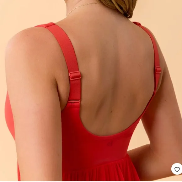 New Blogilates Women's Sweetheart Babydoll Dress - Red - Picture 3 of 11